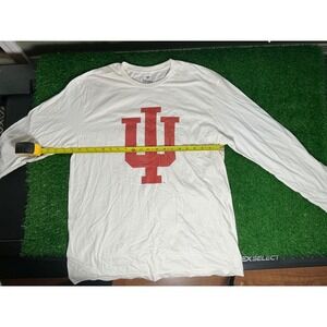 Fanatics Indiana Hoosiers IU Long Sleeve T-Shirt Mens Large White Red Logo